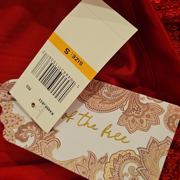 NWT Band of the Free sparkle glittery red mini zip up skirt sz.S - Picture 4 of 7